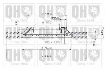 QUINTON HAZELL bdc3739 -  Тормозной диск